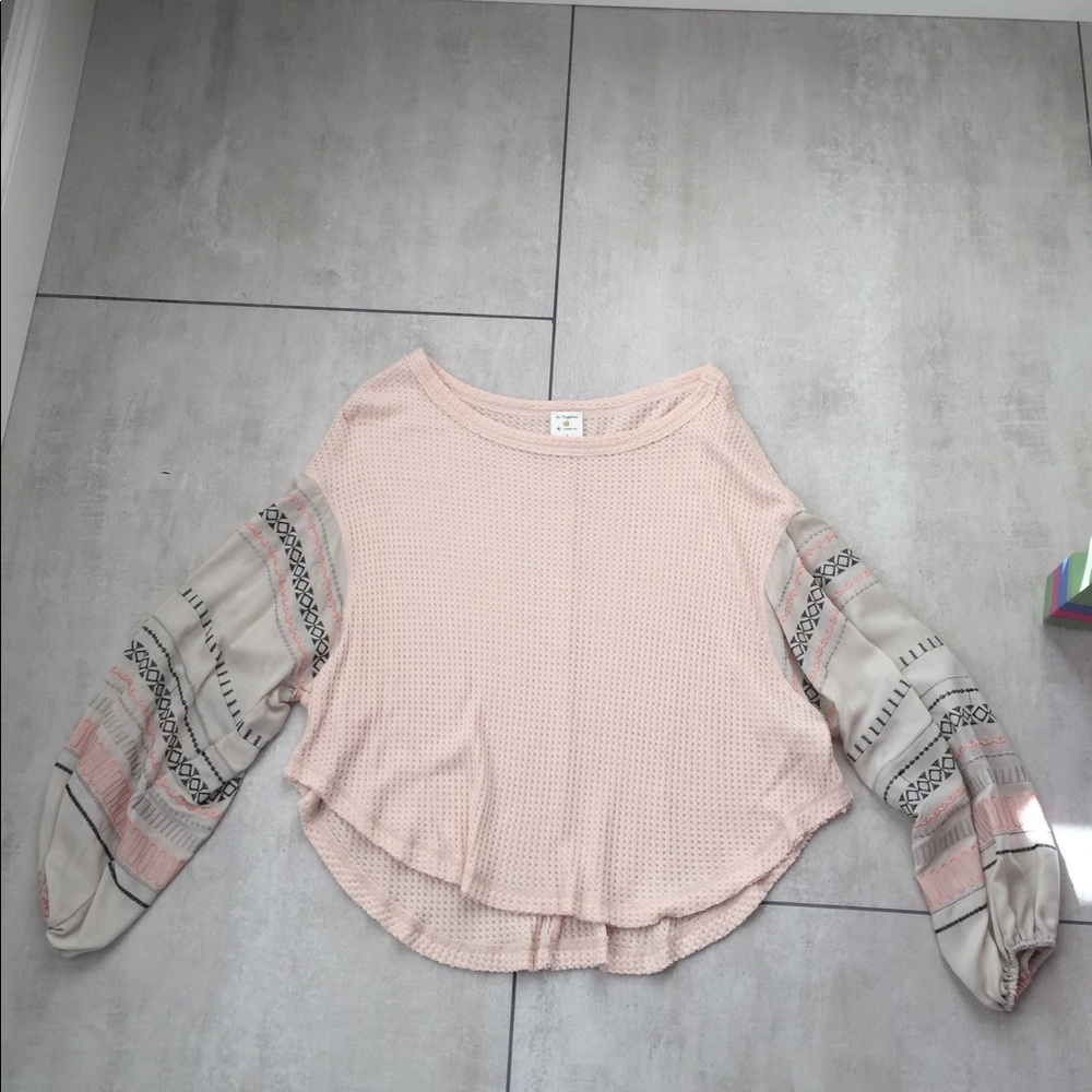 Bohemian sleeve knit top